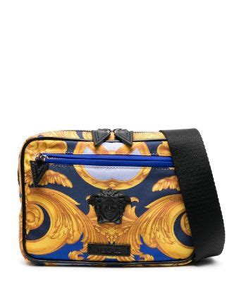 Versace Gürteltasche / Bauchtasche in Olivgrün mit Medusa 